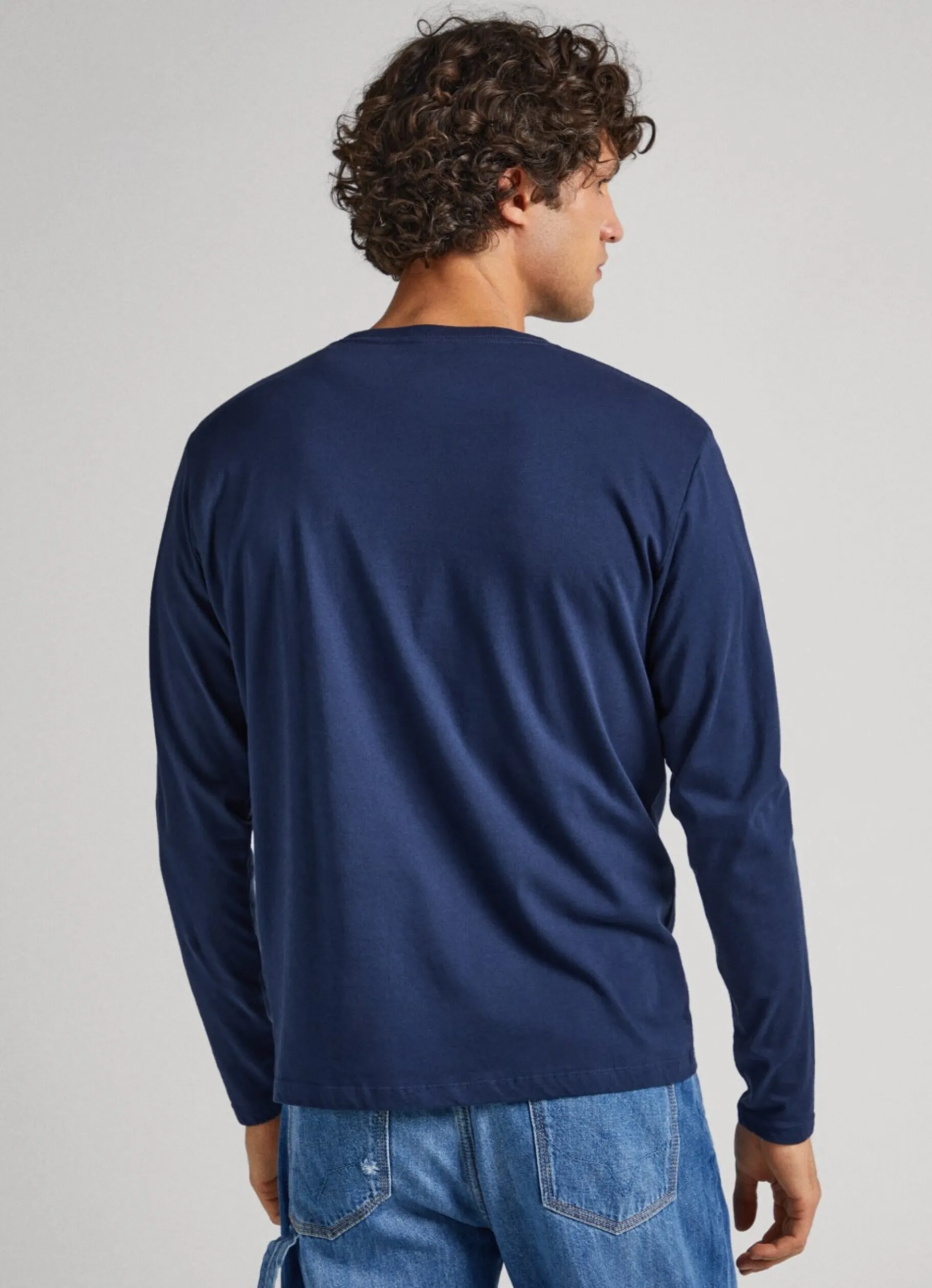 Men Pepe Jeans Printed Logo Cotton T-Shirt