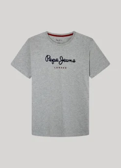 Men Pepe Jeans Printed Logo Cotton T-Shirt