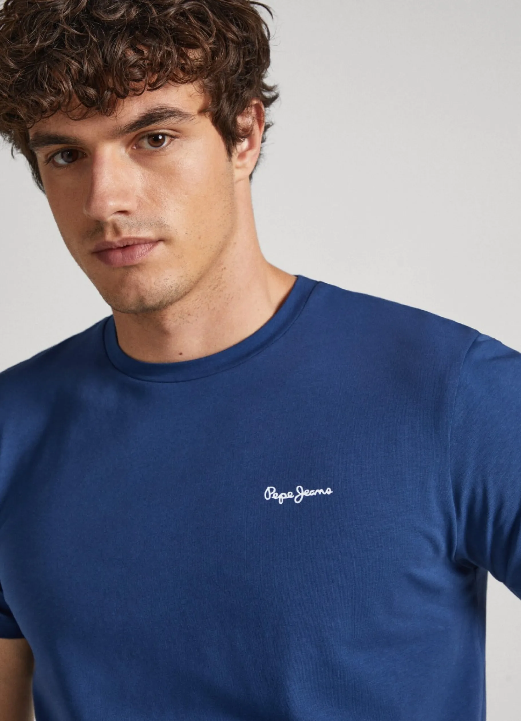 Men Pepe Jeans Printed Logo Cotton T-Shirt