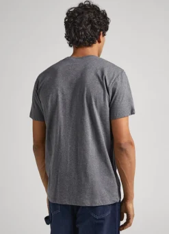 Men Pepe Jeans Printed Logo Cotton T-Shirt