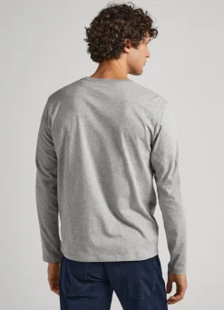 Men Pepe Jeans Printed Logo Cotton T-Shirt