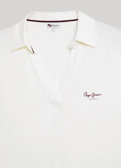 Women Pepe Jeans Printed Logo Polo Shirt