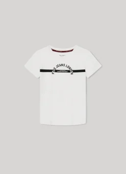 Boy Pepe Jeans Printed Logo T-Shirt