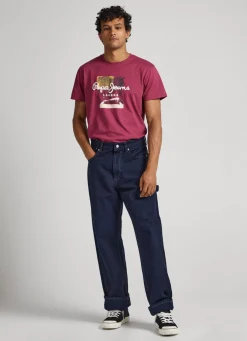 Men Pepe Jeans Puff Print T-Shirt