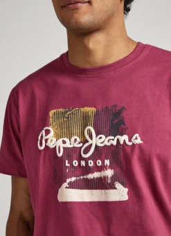 Men Pepe Jeans Puff Print T-Shirt