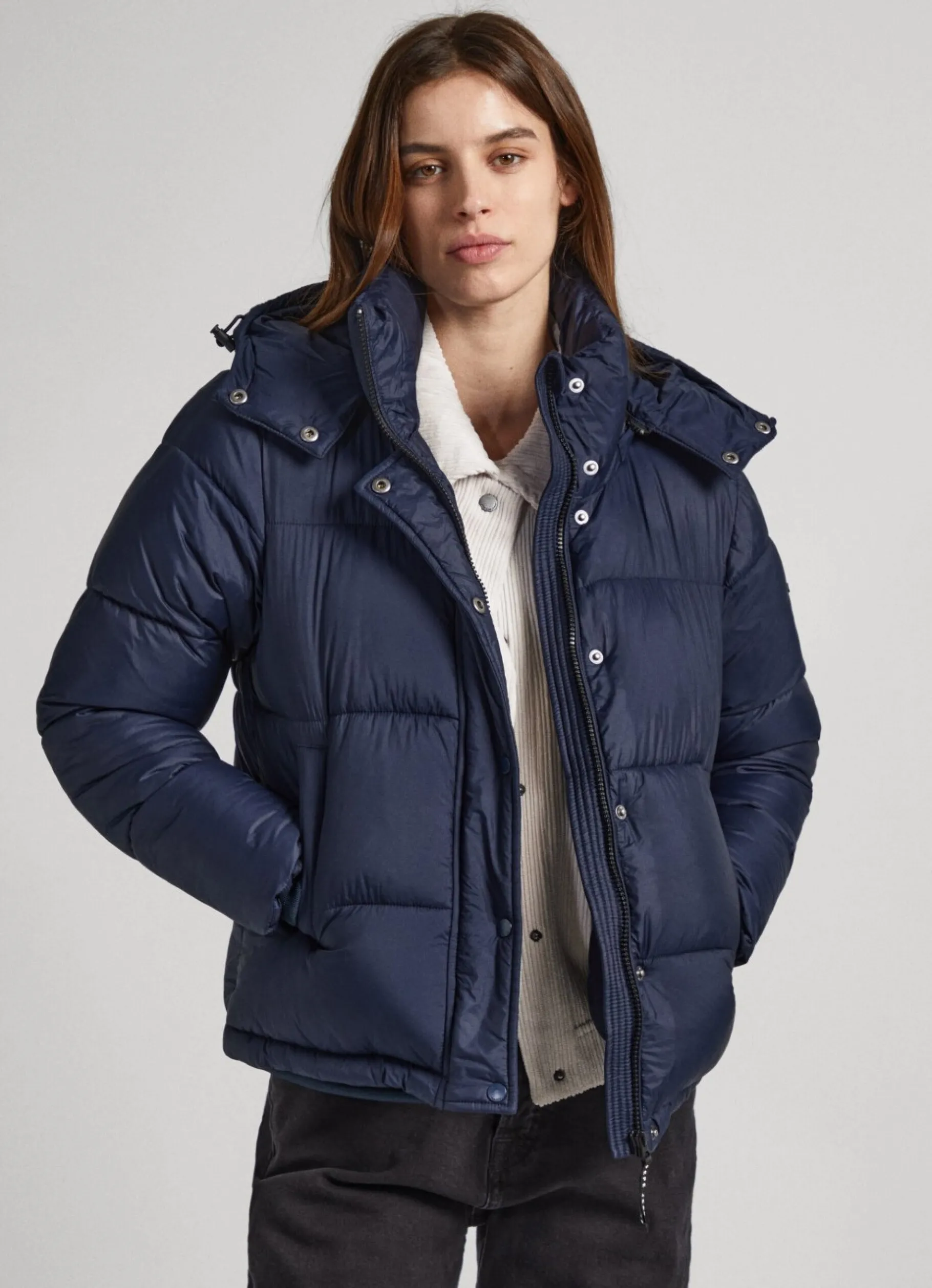 Women Pepe Jeans Puffer Jacket With Hood