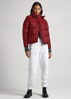 Women Pepe Jeans Puffer Jacket With Hood