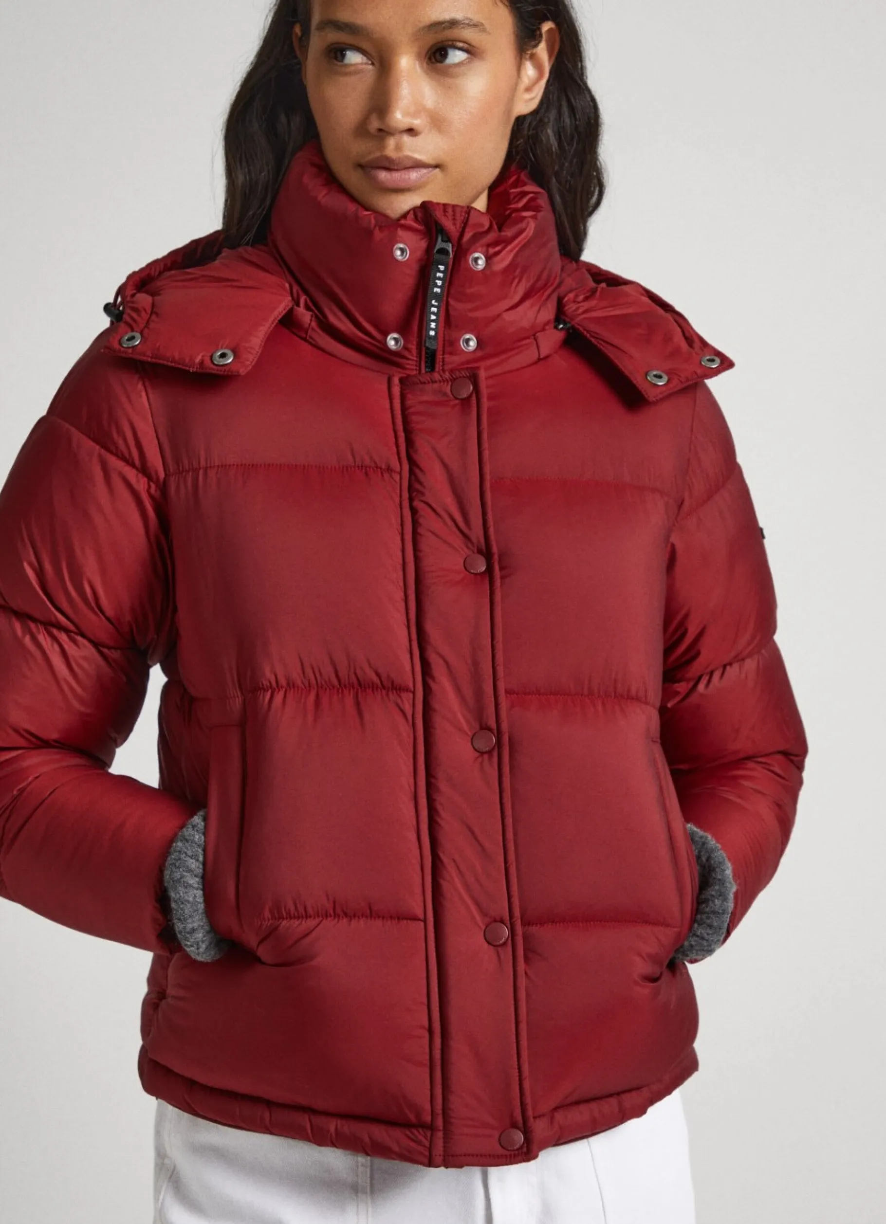 Women Pepe Jeans Puffer Jacket With Hood