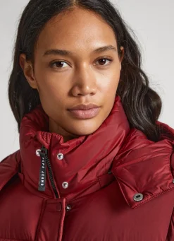 Women Pepe Jeans Puffer Jacket With Hood
