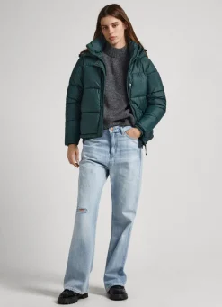 Women Pepe Jeans Puffer Jacket With Hood