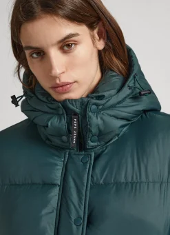 Women Pepe Jeans Puffer Jacket With Hood