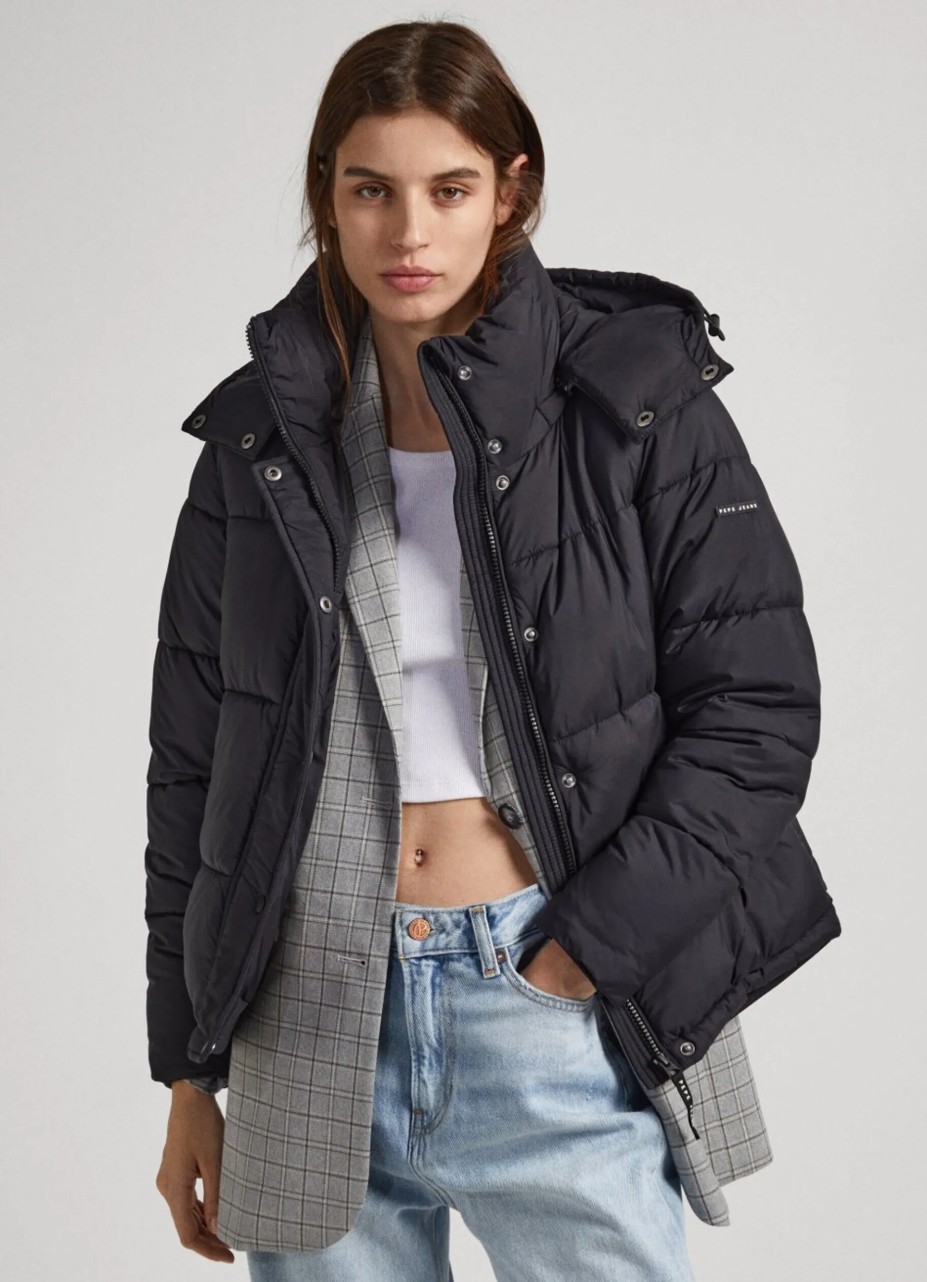 Women Pepe Jeans Puffer Jacket With Hood