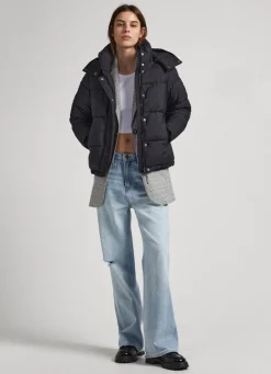 Women Pepe Jeans Puffer Jacket With Hood