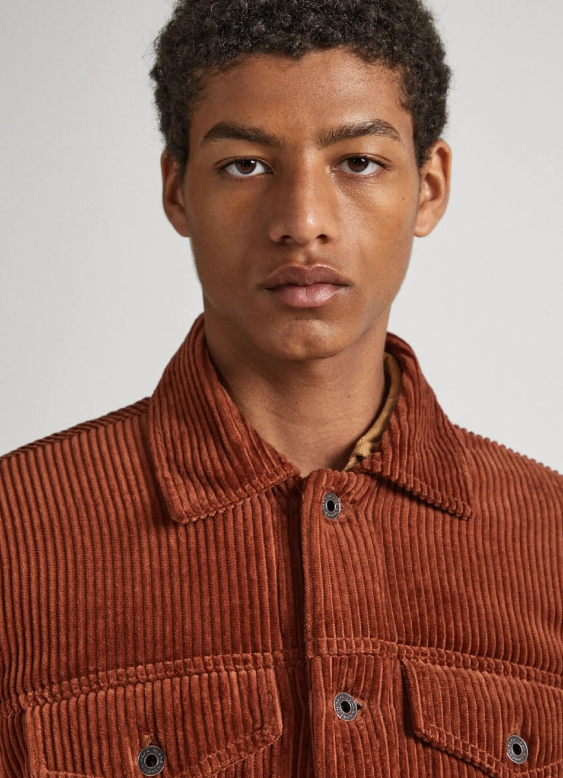 Men Pepe Jeans Quilted Corduroy Puffer Jacket