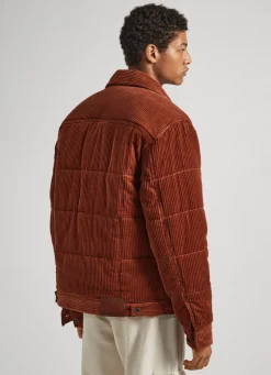 Men Pepe Jeans Quilted Corduroy Puffer Jacket