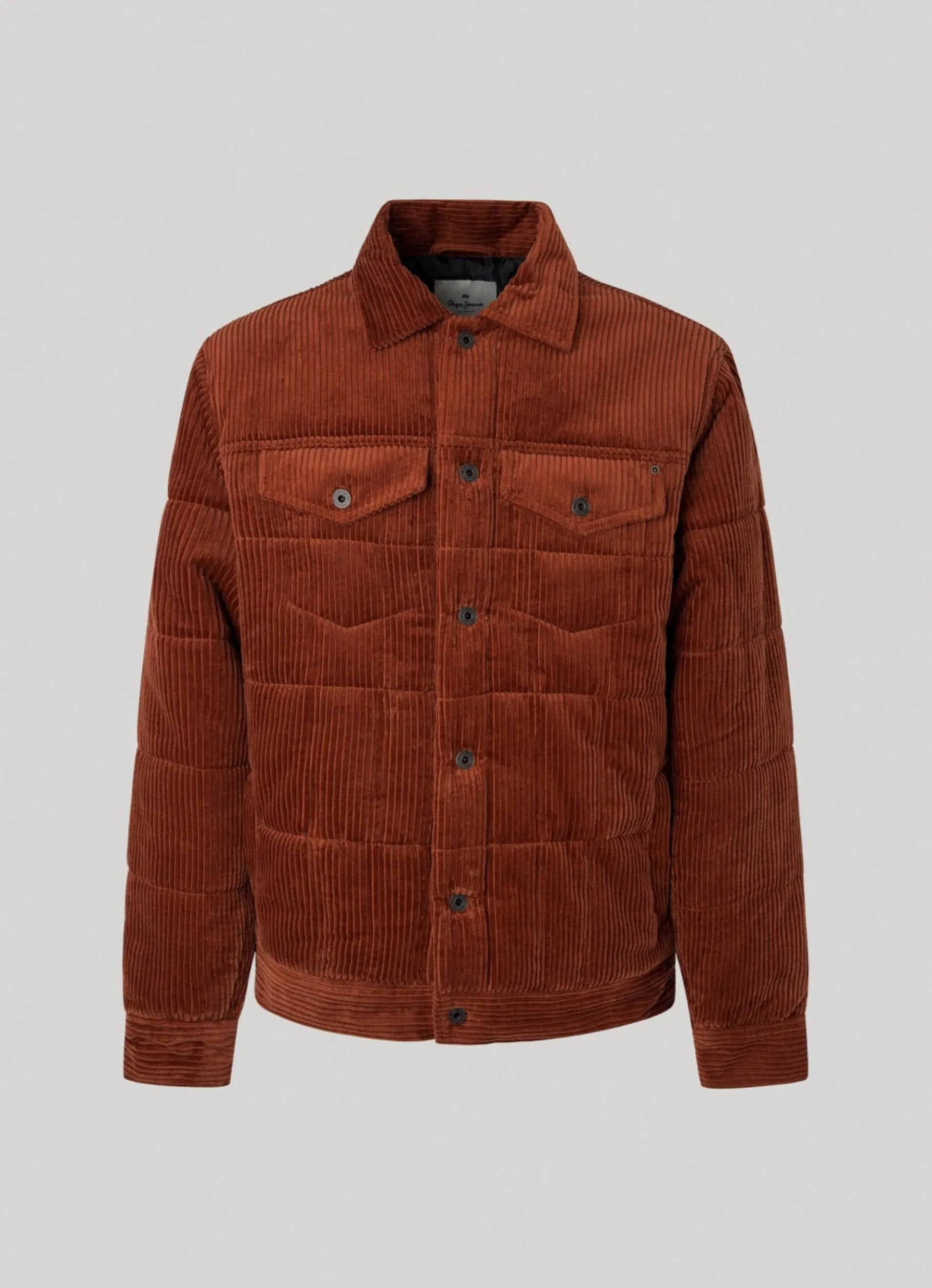 Men Pepe Jeans Quilted Corduroy Puffer Jacket