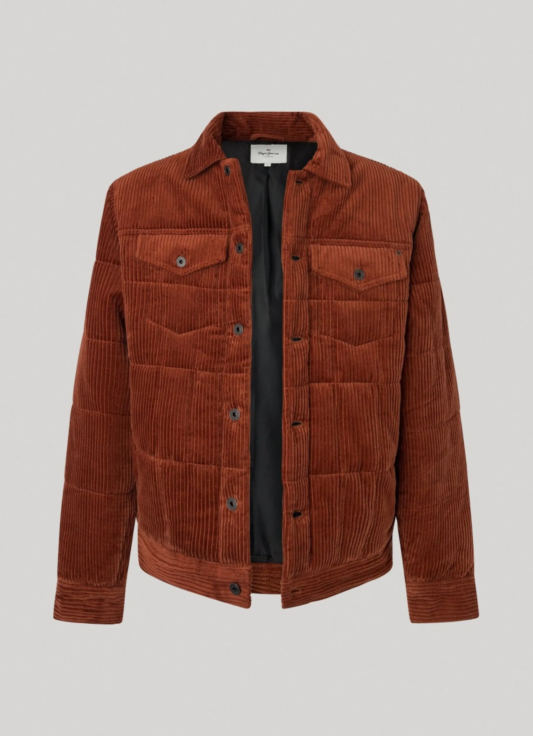 Men Pepe Jeans Quilted Corduroy Puffer Jacket
