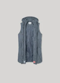 Girl Pepe Jeans Quilted Hooded Vest