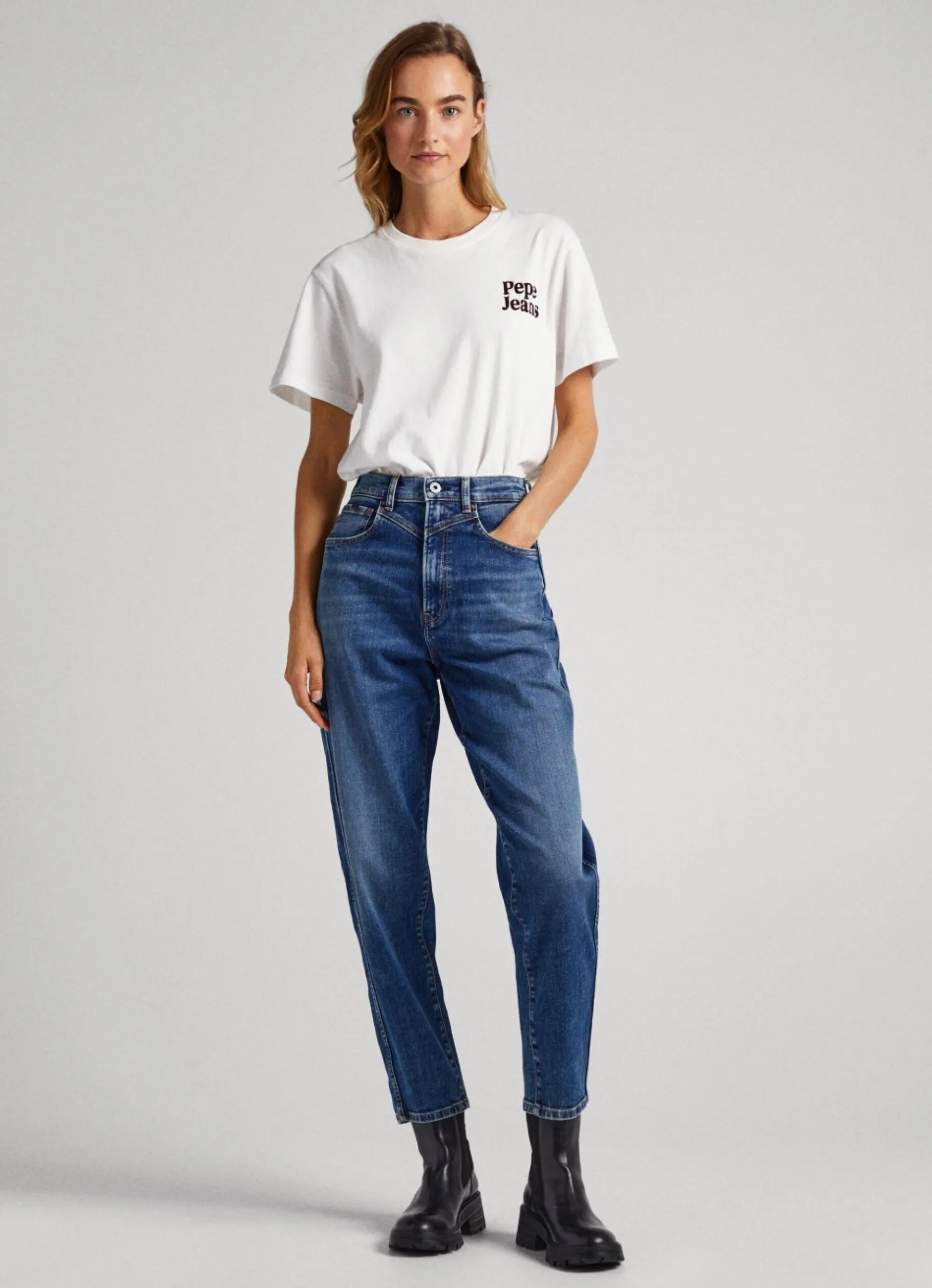 Women Pepe Jeans Rachel Balloon Fit High-Rise Jeans