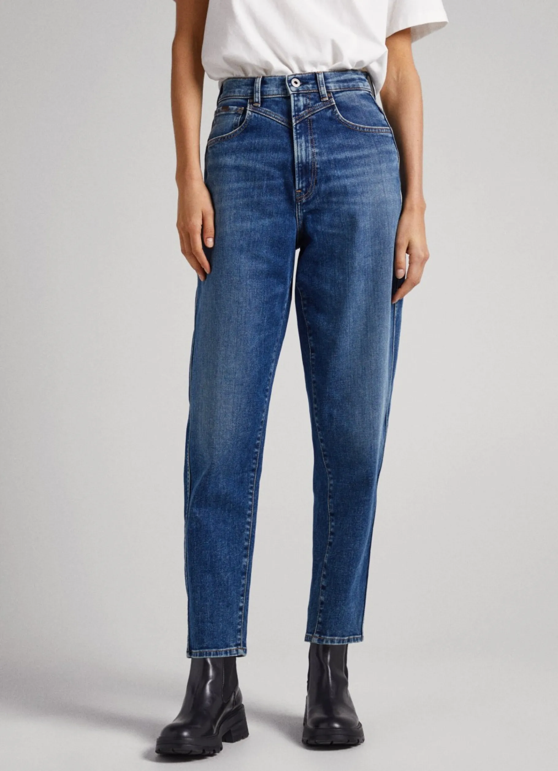 Women Pepe Jeans Rachel Balloon Fit High-Rise Jeans