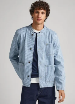 Men Pepe Jeans Railroad Stripe Jacket