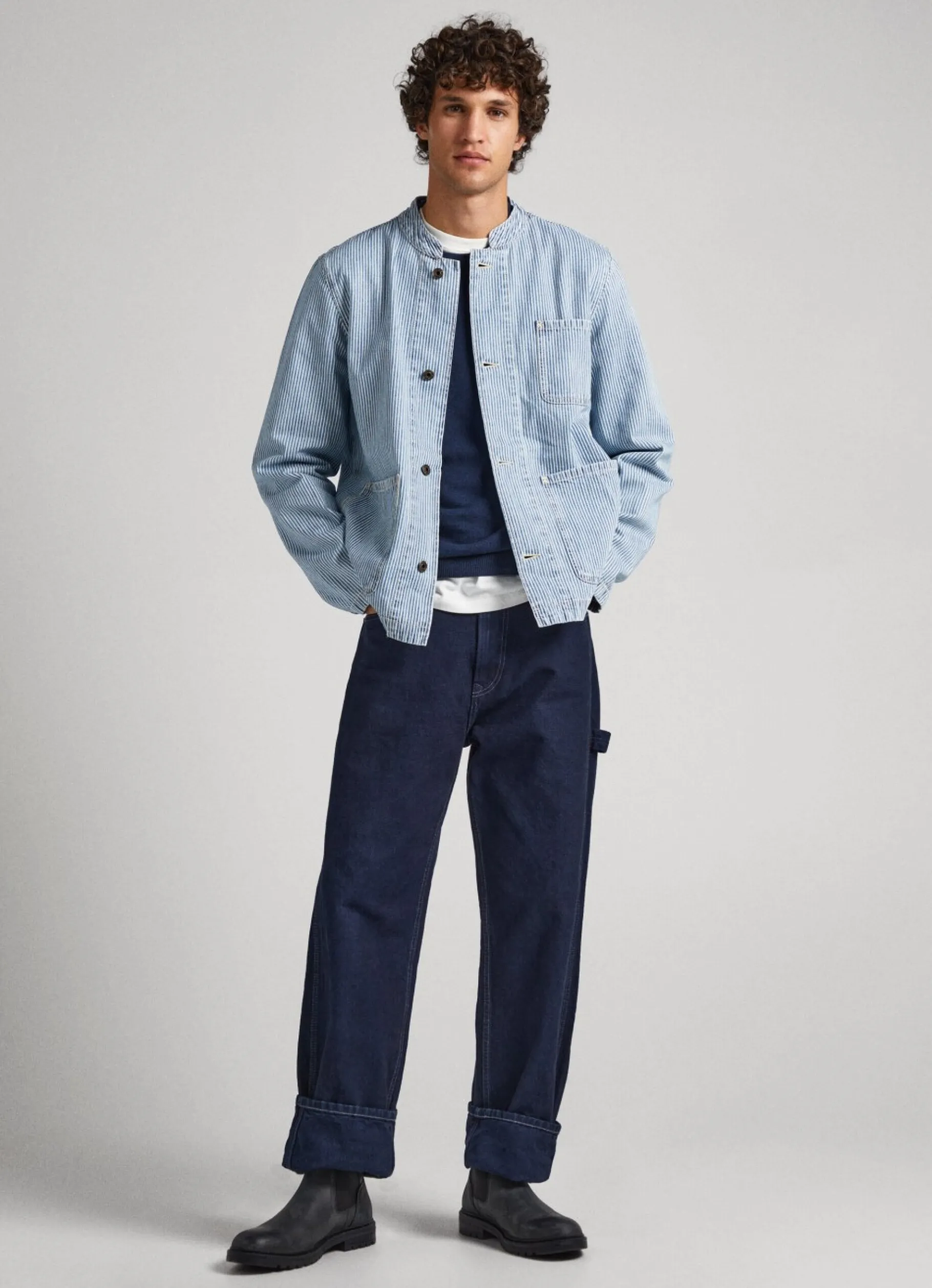 Men Pepe Jeans Railroad Stripe Jacket
