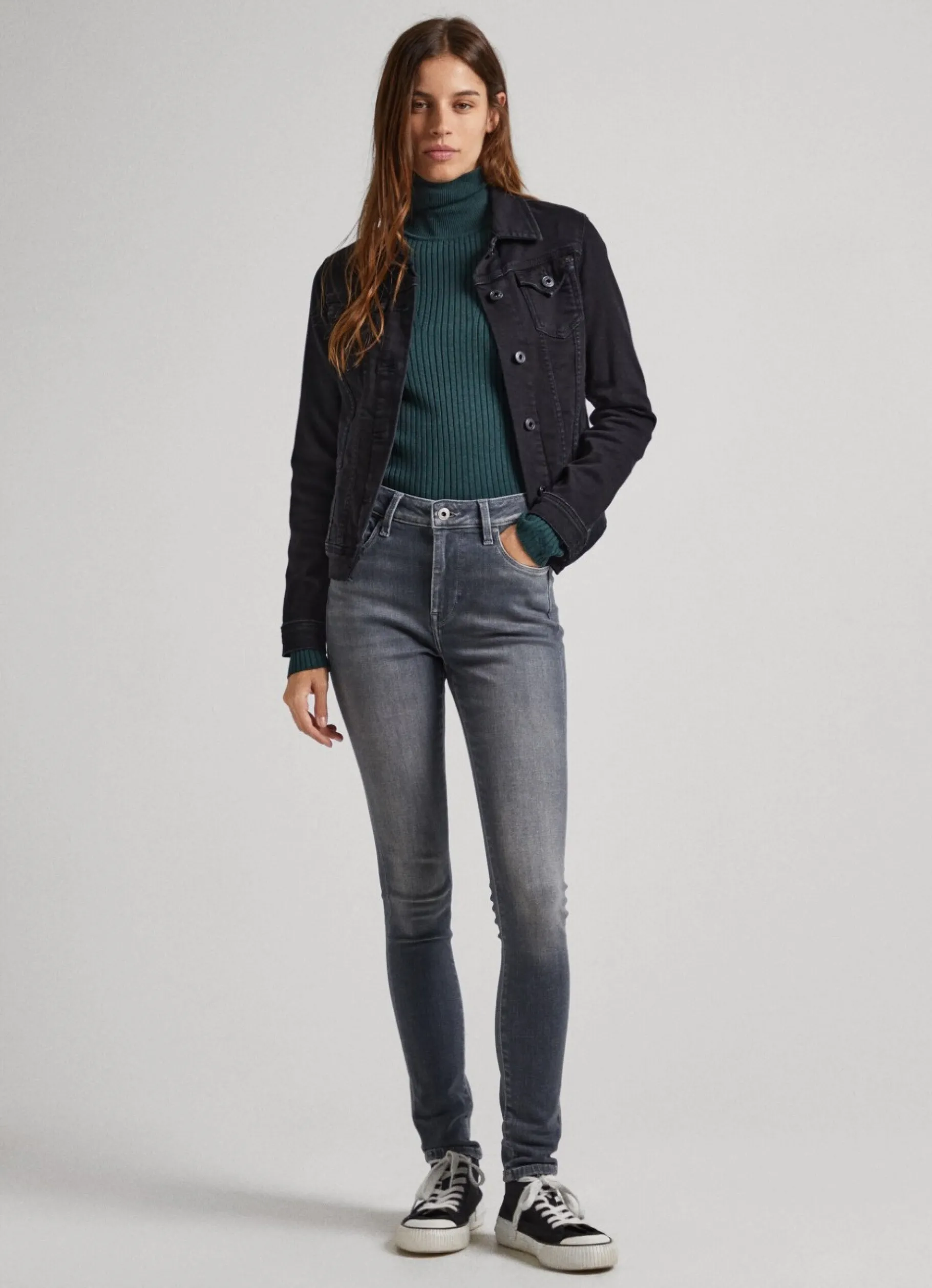 Women Pepe Jeans Regent Skinny Fit High-Rise Jeans