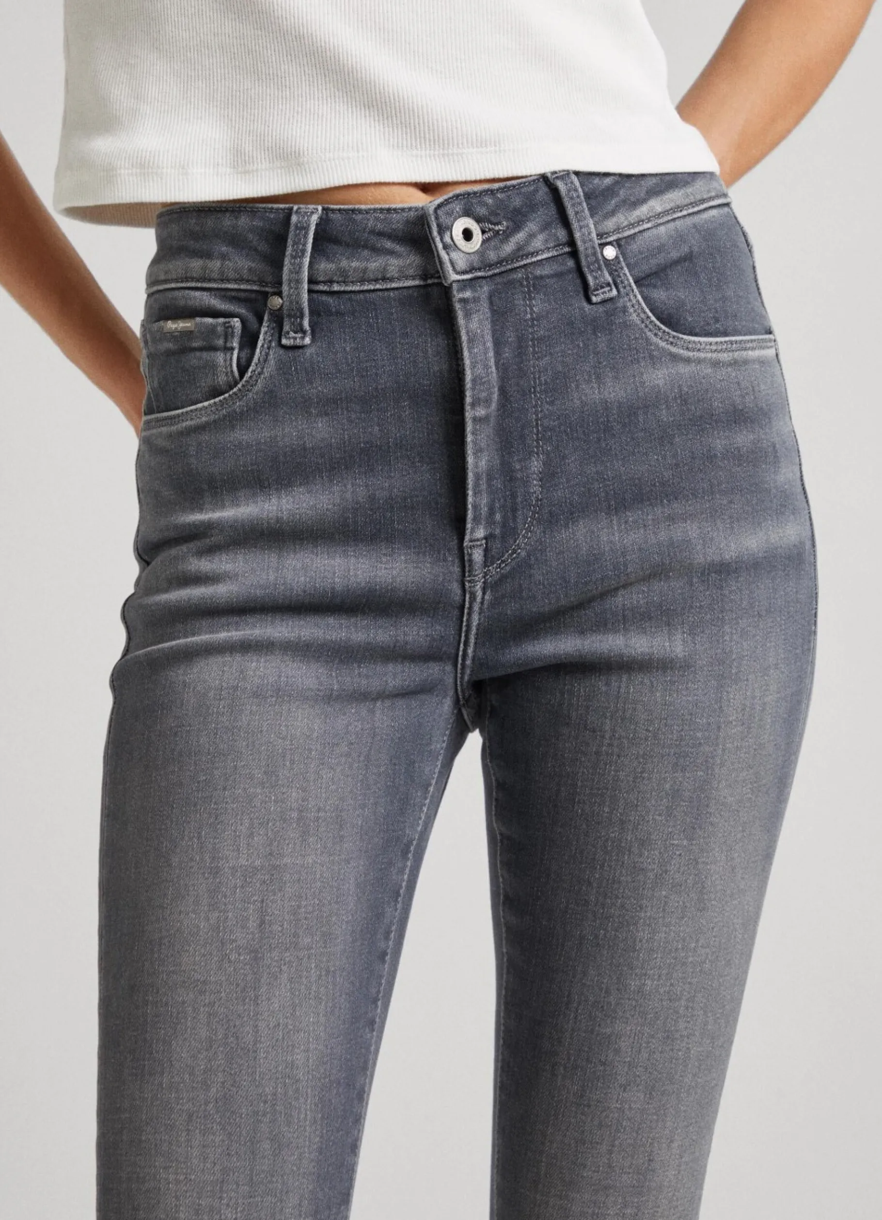 Women Pepe Jeans Regent Skinny Fit High-Rise Jeans