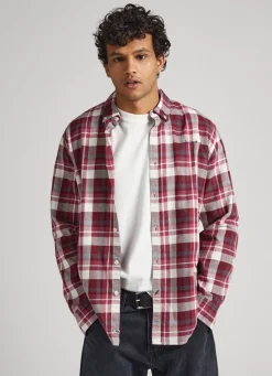 Men Pepe Jeans Regular Fit Check Shirt
