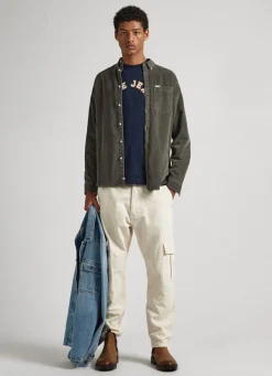 Men Pepe Jeans Regular Fit Corduroy Shirt