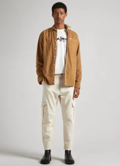 Men Pepe Jeans Regular Fit Corduroy Shirt
