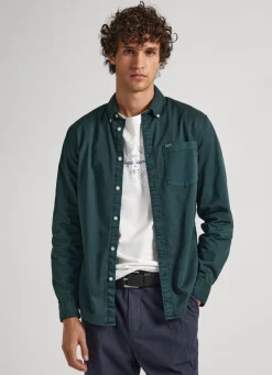 Men Pepe Jeans Regular Fit Cotton Twill Shirt