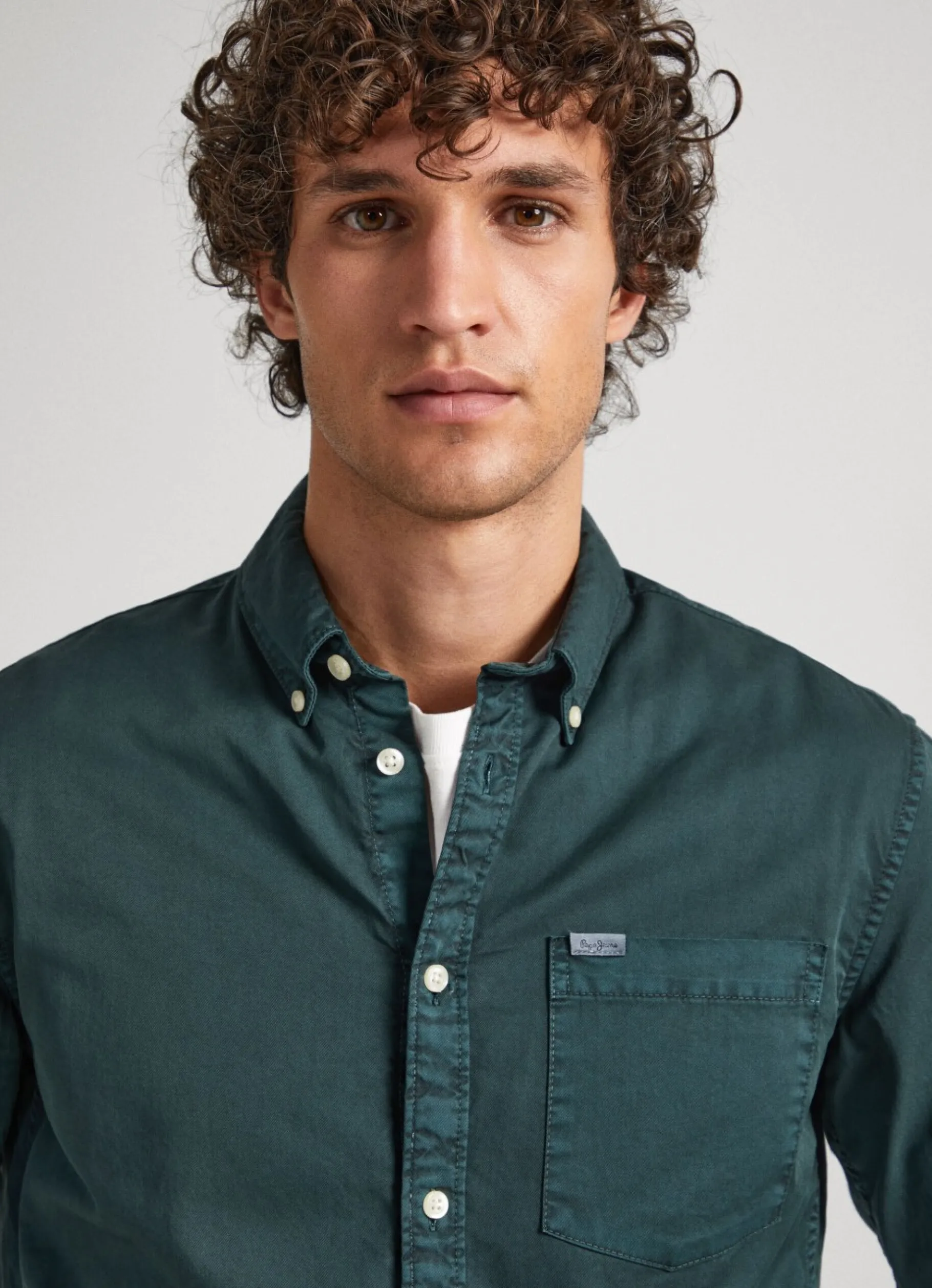 Men Pepe Jeans Regular Fit Cotton Twill Shirt