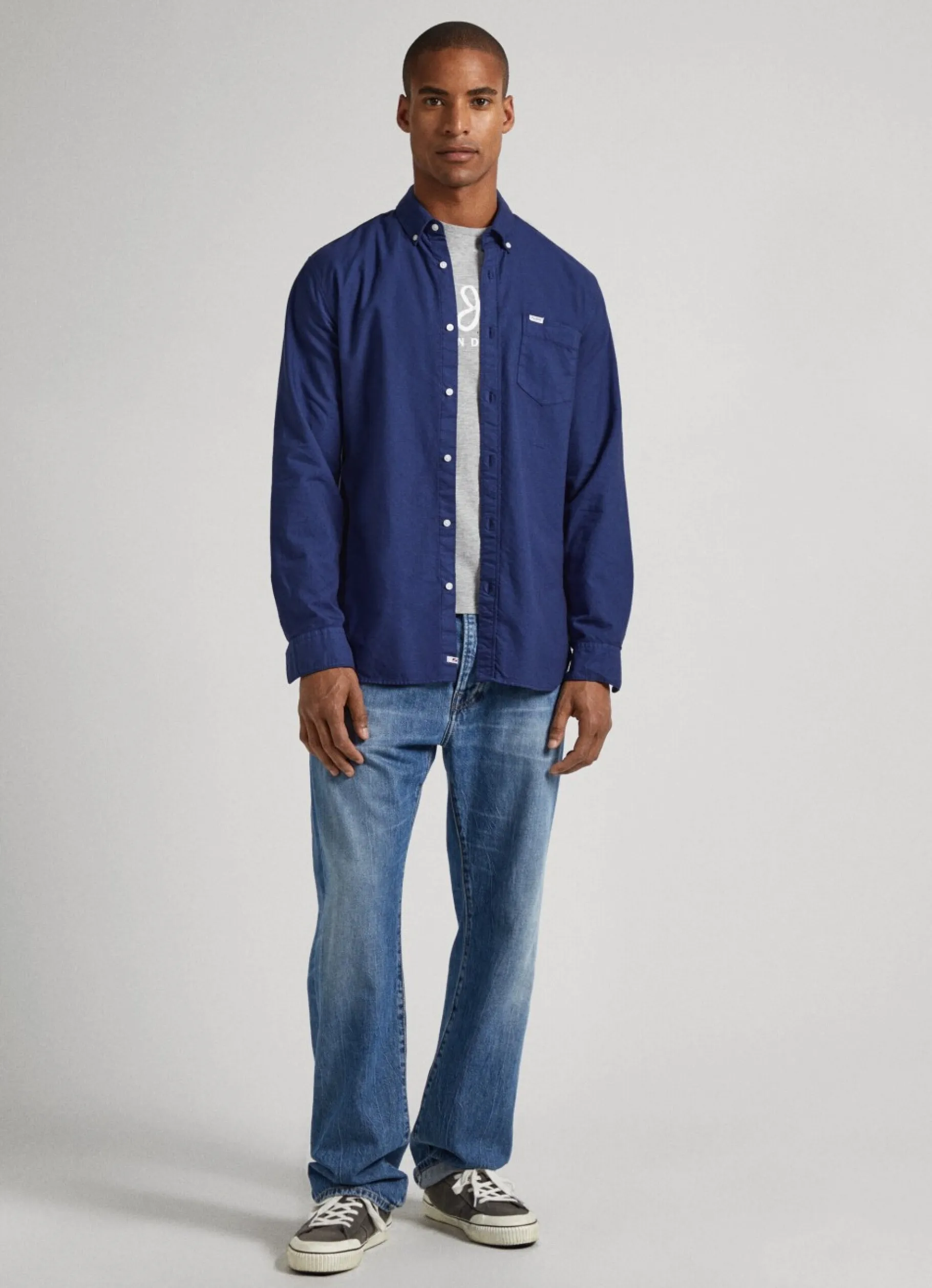 Men Pepe Jeans Regular Fit Oxford Shirt