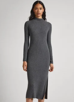 Women Pepe Jeans Regular Fit Ribbed Dress