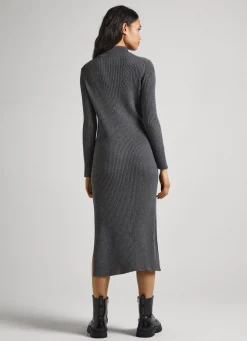 Women Pepe Jeans Regular Fit Ribbed Dress