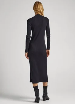 Women Pepe Jeans Regular Fit Ribbed Dress