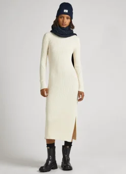 Women Pepe Jeans Regular Fit Ribbed Dress