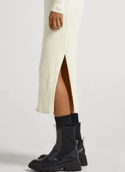 Women Pepe Jeans Regular Fit Ribbed Dress