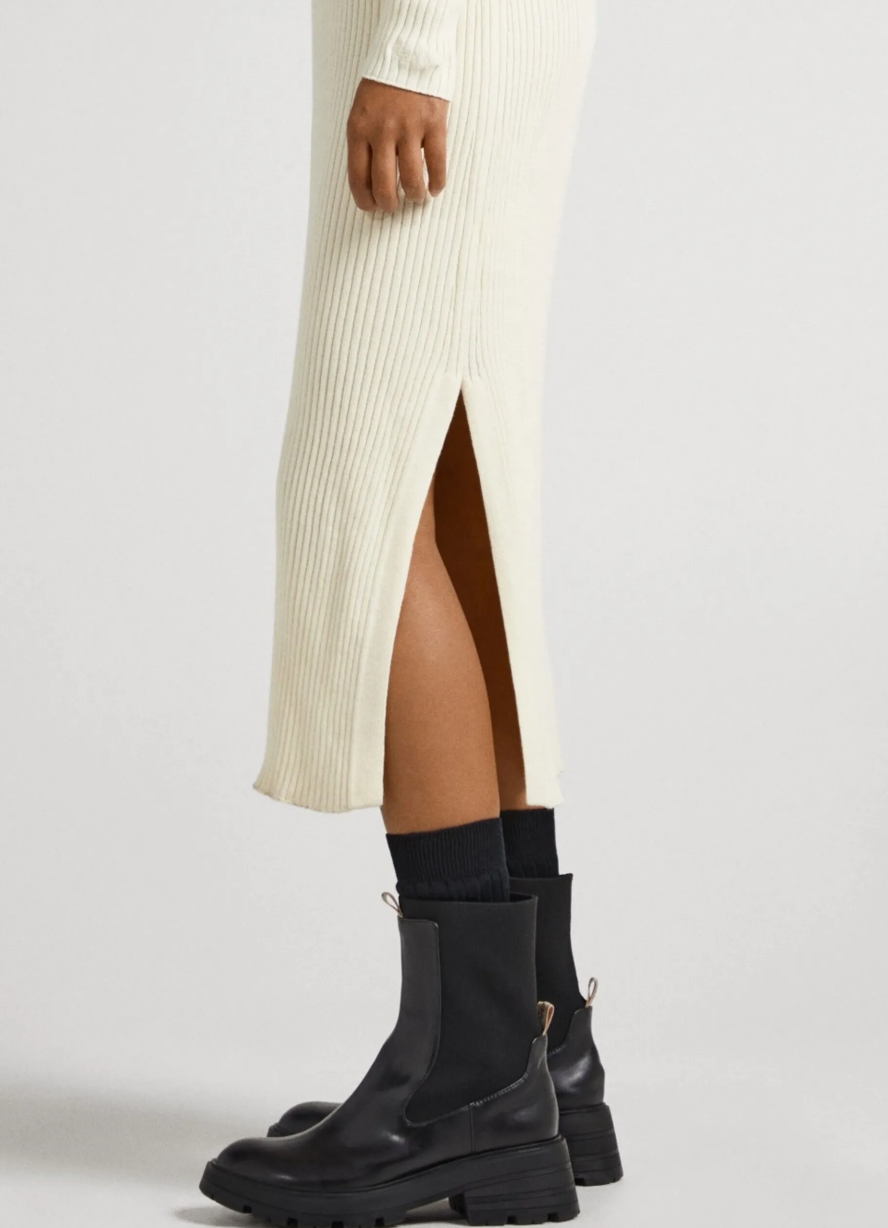Women Pepe Jeans Regular Fit Ribbed Dress