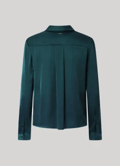 Women Pepe Jeans Regular Fit Satin Shirt