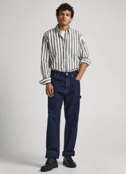Men Pepe Jeans Regular Fit Striped Shirt