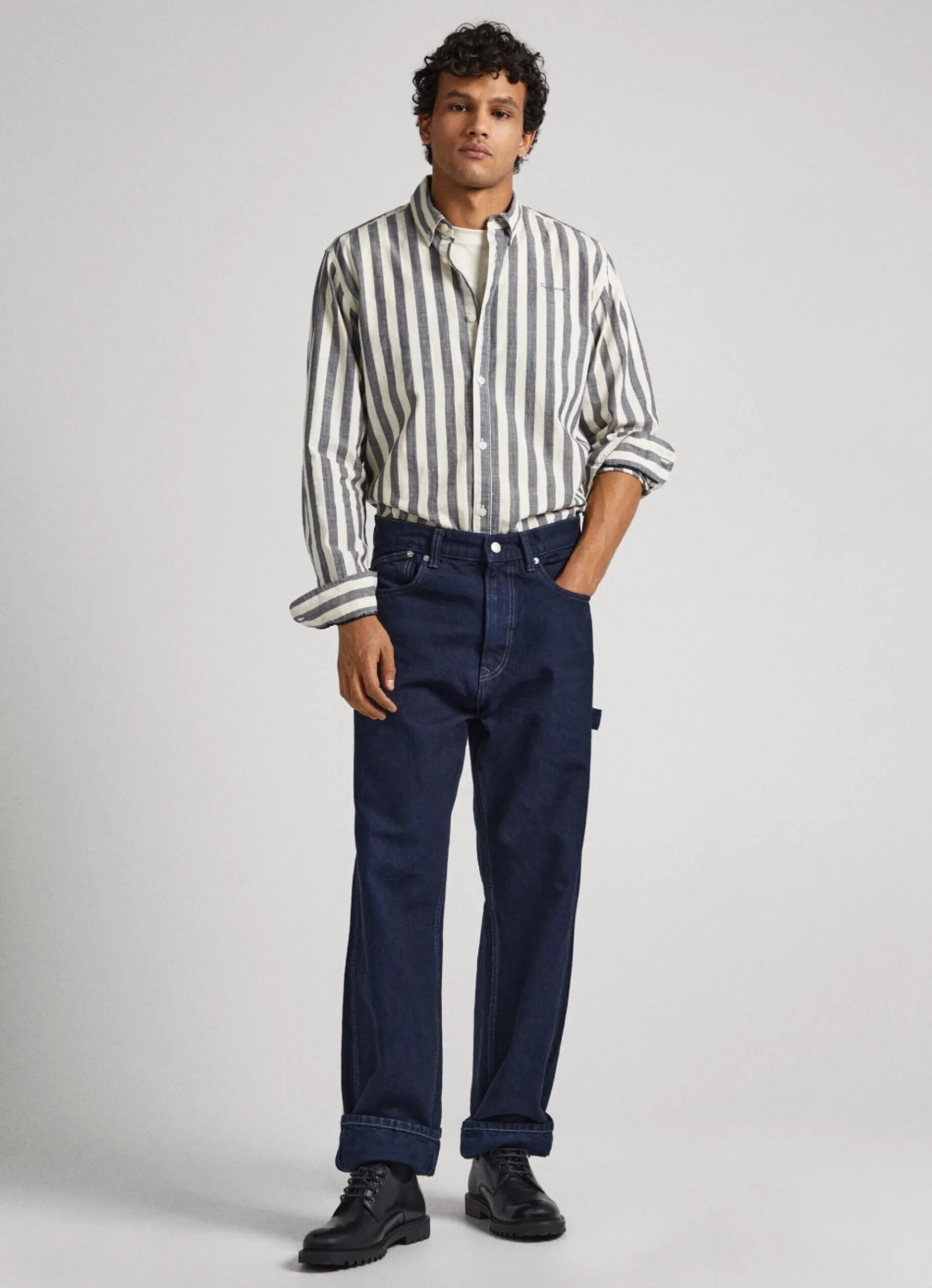 Men Pepe Jeans Regular Fit Striped Shirt