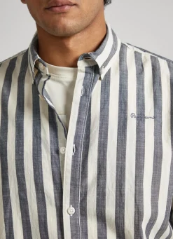 Men Pepe Jeans Regular Fit Striped Shirt