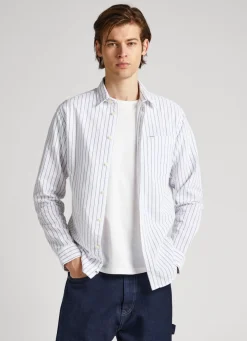Men Pepe Jeans Regular Fit Striped Shirt