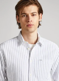 Men Pepe Jeans Regular Fit Striped Shirt