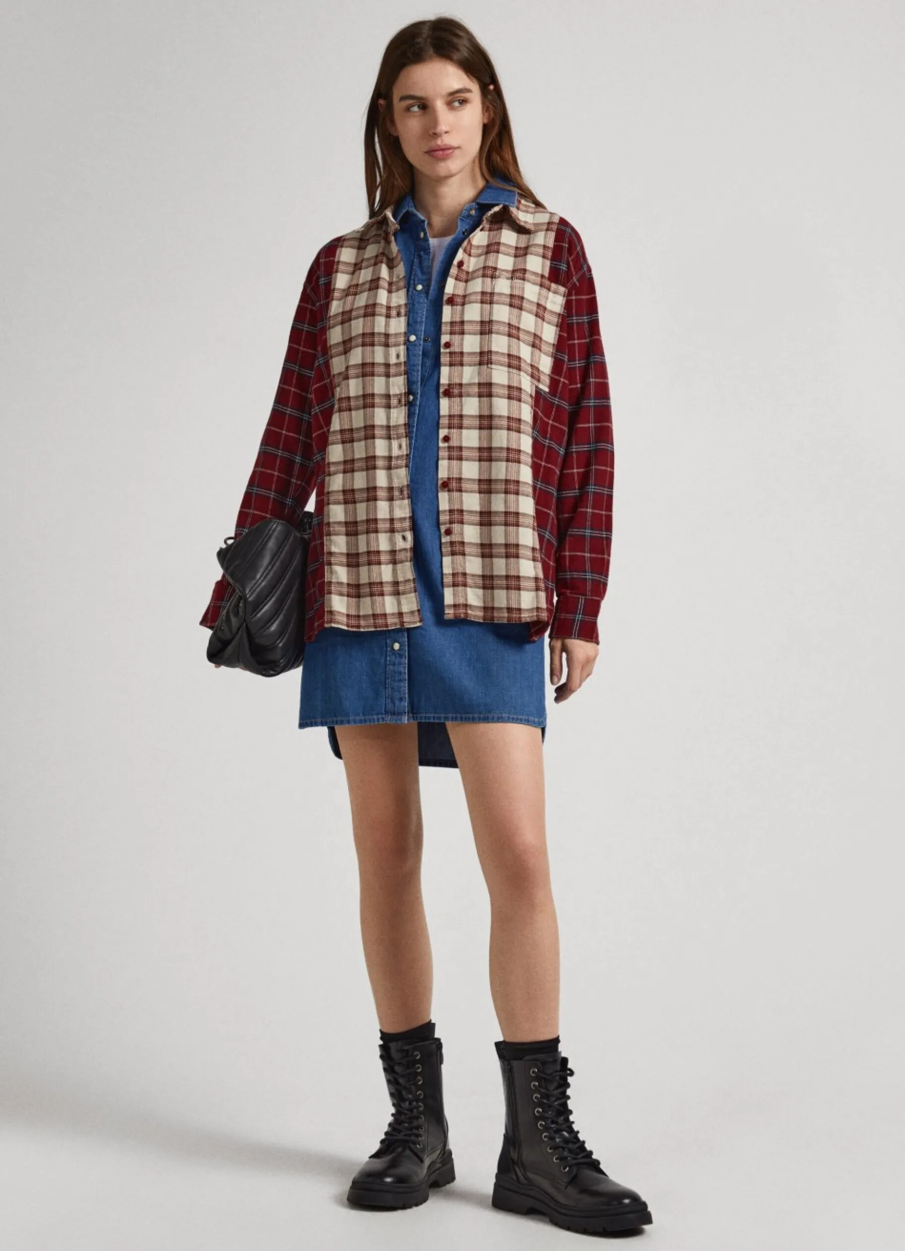 Women Pepe Jeans Relaxed Fit Checked Shirt