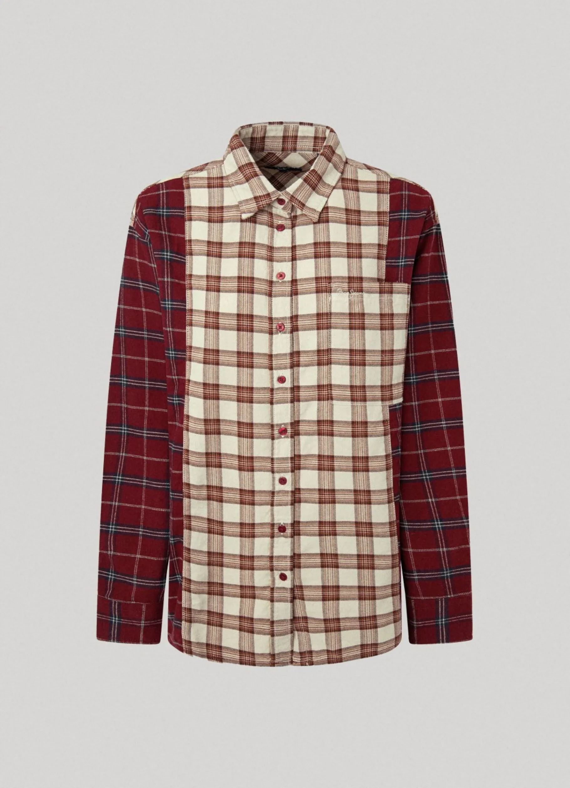 Women Pepe Jeans Relaxed Fit Checked Shirt