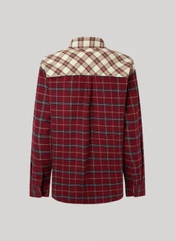 Women Pepe Jeans Relaxed Fit Checked Shirt
