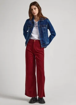 Women Pepe Jeans Relaxed Fit Cropped Trousers